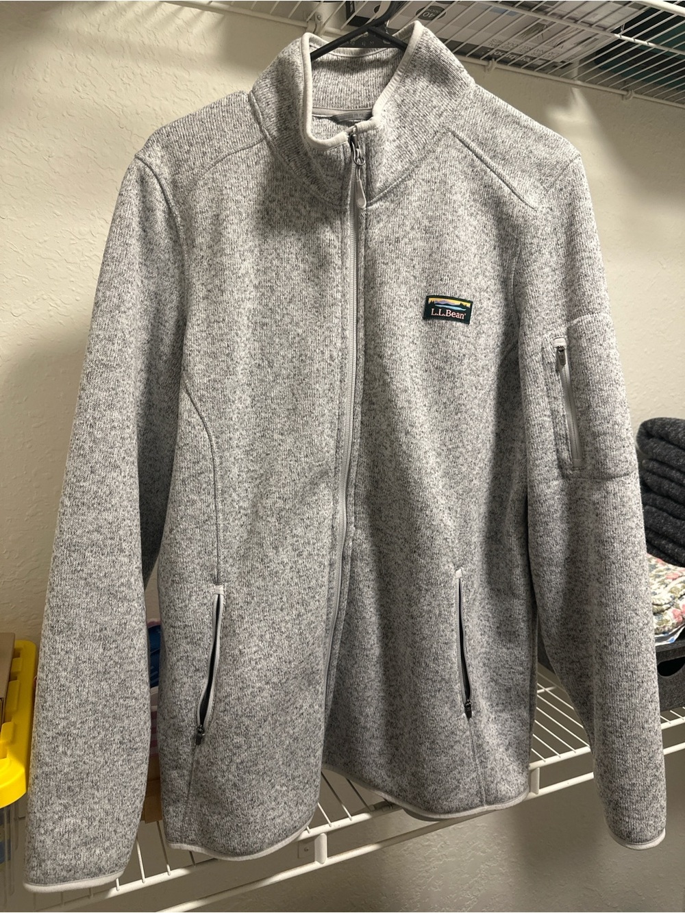 L.L. Bean Heather Gray Women's Full-Zip Utility Jacket